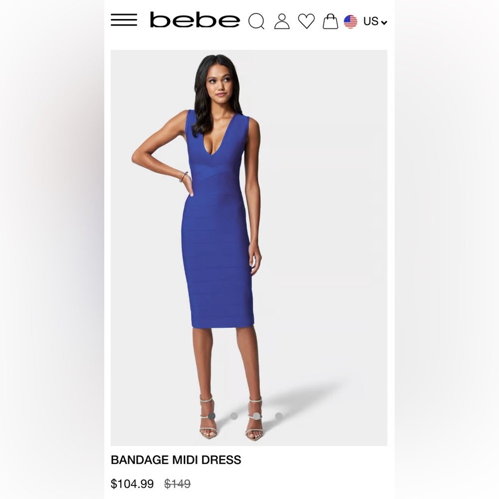 BeBe Blue Cocktail Dress